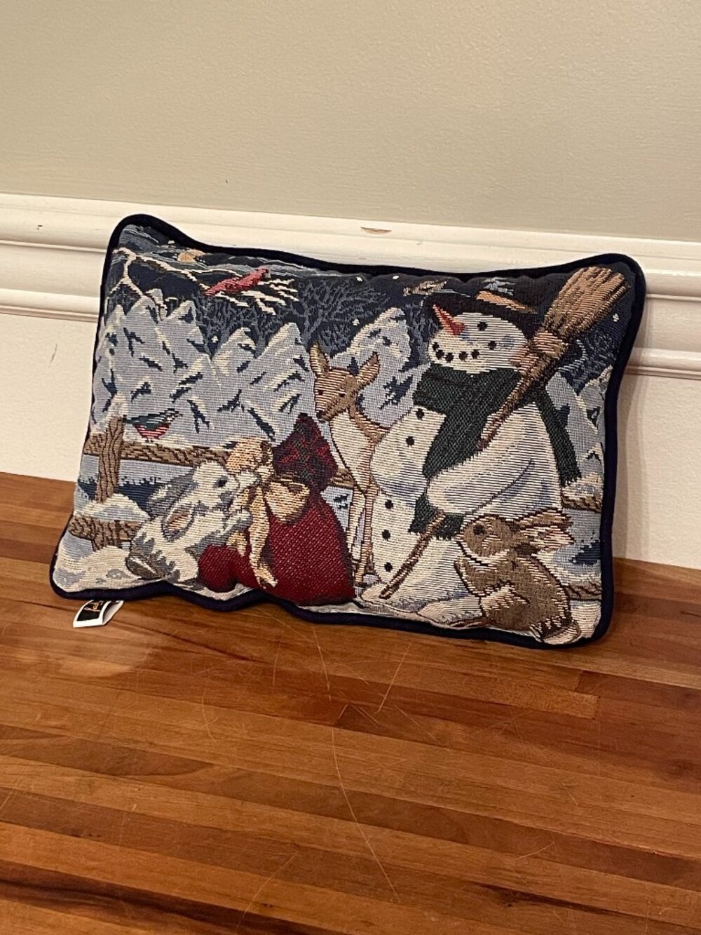 Decorative Throw Pillow Plush Winter Snowman